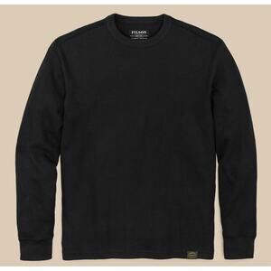 FILSON Men's Waffle Knit Thermal Shirt MEDIUM Heavyweight Thick Crew Neck